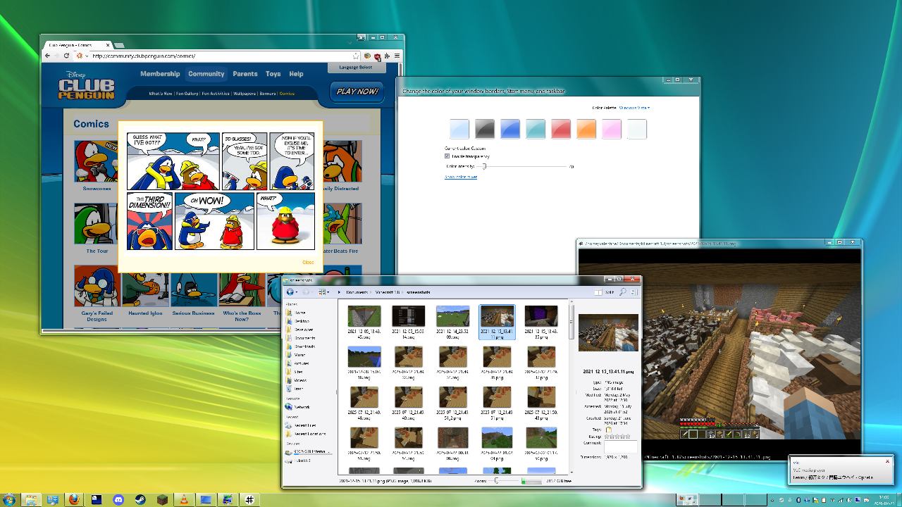 A screenshot of KDE Plasma themed to look like Windows 7.